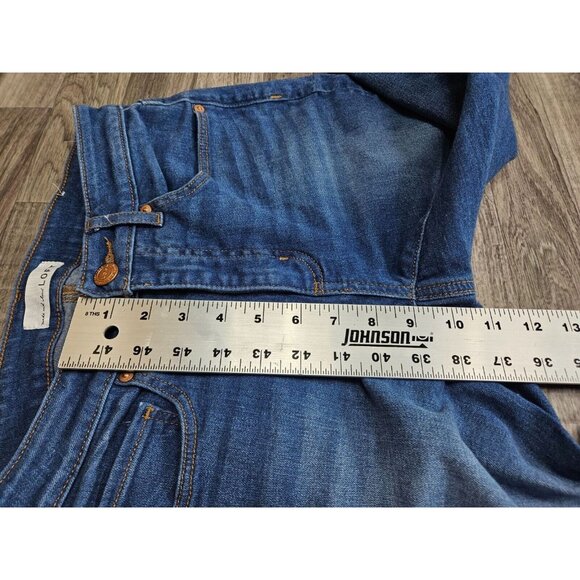 (3/$35) Loft Size 26 / 2 Curvy Skinny Cropped Slim Pockets Distressed Blue Jeans - Picture 13 of 14